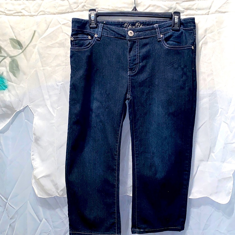 YOM YOM DENIM BLUE JEAN CAPRI PANTS SZ 11